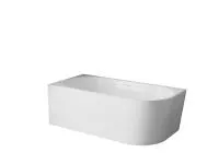 BORA L Ванна акриловая пристенная 1700*800*580, левая, белый