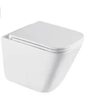 Унитаз подвесной Kerald MOON безободковый Торнадо,490*340*385мм,сиденье дюропласт, микролифт