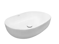 Раковина Kerald 600*415*140 мм накладная, белый 