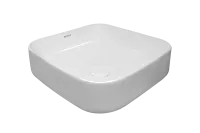 Раковина Kerald 390*390*130 мм накладная, белый