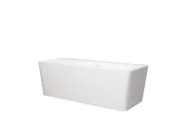 BRISE (Бриз) Ванна акриловая пристенная 1700*800*580, слив-перелив хром, белый