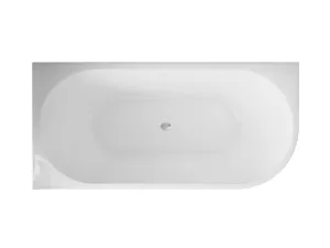 BORA L Ванна акриловая пристенная 1700*800*580, левая, белый