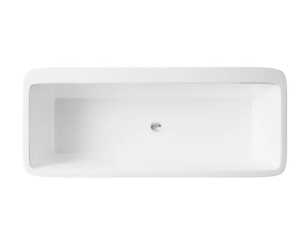 BRISE (Бриз) Ванна акриловая пристенная 1700*800*580, слив-перелив хром, белый