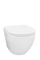 Унитаз подвесной Kerald AQUARIUS безободковый Торнадо 495*360*365,сиденье дюропласт, микролифт (soft close)