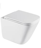 Унитаз подвесной Kerald MOON безободковый Торнадо,490*340*385мм,сиденье дюропласт, микролифт