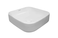 Раковина Kerald 390*390*130 мм накладная, белый