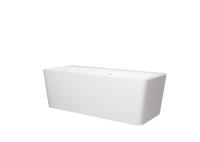 BRISE (Бриз) Ванна акриловая пристенная 1700*800*580, слив-перелив хром, белый