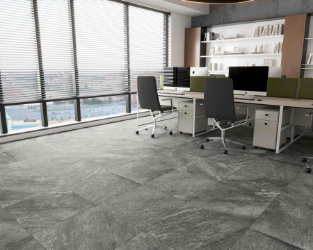 Керамогранит Quartzite Nero punch matt 9мм 60*60 R10