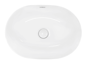 Раковина Kerald 485*350*130 мм накладная, белый 
