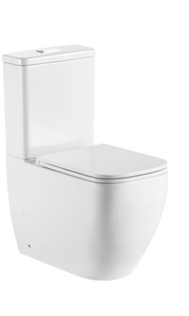 Унитаз-компакт Kerald LEO безободковый Торнадо,615*365*800мм, сиденье дюропласт, микролифт (soft close) 