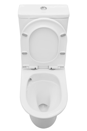 Унитаз-компакт Kerald VIRGO безободковый Торнадо,665*350*830мм, сиденье дюропласт, микролифт (soft close) 