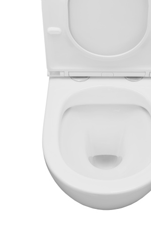 Унитаз подвесной Kerald GEMINI безободковый 495*360*365, сиденье дюропласт, микролифт (soft close).