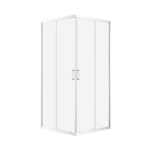 Душевое ограждениe Kerald 800-900*800-900*1900 хром,6мм прозрач.стекло,профиль алюм.телескоп.уменьшение на 10 см (1 место)