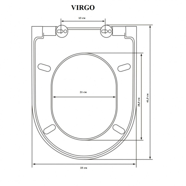 Унитаз-компакт Kerald VIRGO безободковый Торнадо,665*350*830мм, сиденье дюропласт, микролифт (soft close) 