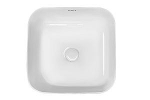 Раковина Kerald 390*390*130 мм накладная, белый