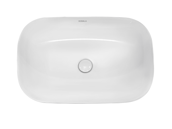 Раковина Kerald 610*400*145 мм накладная, белый 
