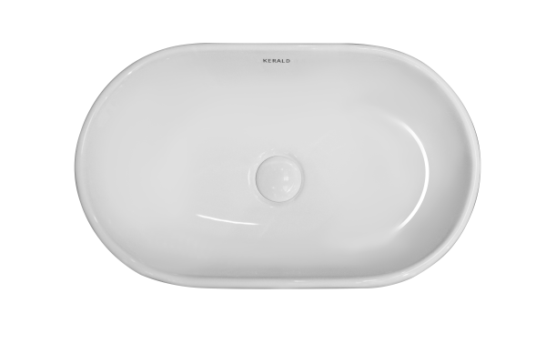 Раковина Kerald 520*330*130 мм накладная, белый