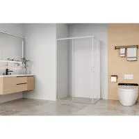 Душевое ограждениe 120*90*195 хром,6мм прозрач.стекло,профиль алюм.телескоп. (1 место)