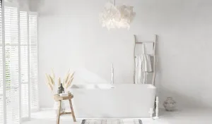 BRISE (Бриз) Ванна акриловая пристенная 1700*800*580, слив-перелив хром, белый