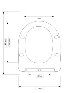 Унитаз-компакт Kerald ARIES безободковый, 640*370*800 мм, сиденье дюропласт, микролифт (soft close), бачок в комплекте