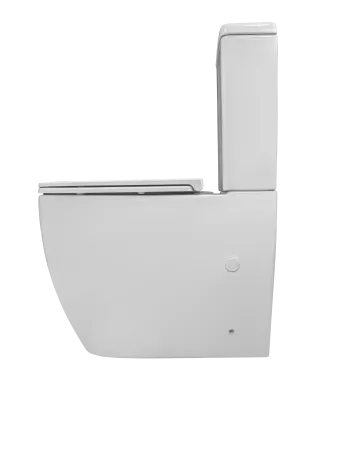 Унитаз-компакт Kerald LEO безободковый Торнадо,615*365*800мм, сиденье дюропласт, микролифт (soft close) 