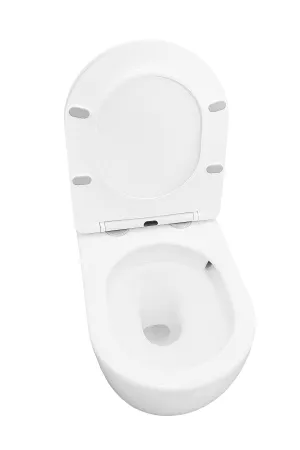 Унитаз подвесной Kerald ШИК безободковый, Торнадо, 480*360*360 мм, сиденье дюропласт, микролифт