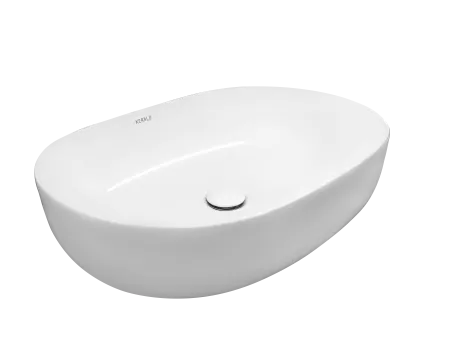 Раковина Kerald 600*415*140 мм накладная, белый 