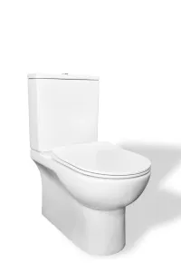 Унитаз-компакт Kerald ARIES безободковый, 640*370*800 мм, сиденье дюропласт, микролифт (soft close), бачок в комплекте