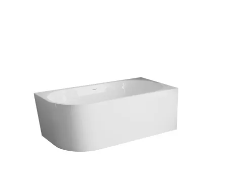 BORA L Ванна акриловая пристенная 1700*800*580, левая, белый