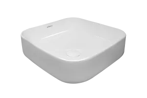 Раковина Kerald 390*390*130 мм накладная, белый