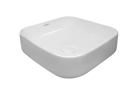 Раковина Kerald 390*390*130 мм накладная, белый