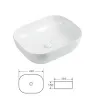 Раковина Kerald 490*395*150 мм накладная, белый 