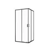 Душевое ограждениe 90*90*195 черный,6мм прозрач.стекло,профиль алюм.телескоп. (1 место)
