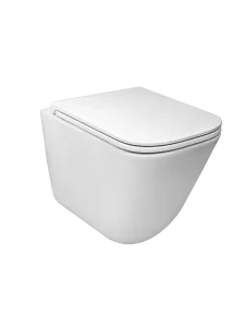 Унитаз подвесной Kerald MOON безободковый Торнадо,490*340*385мм,сиденье дюропласт, микролифт