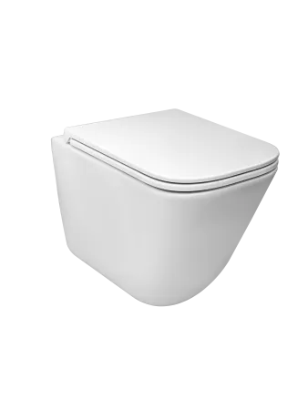 Унитаз подвесной Kerald MOON безободковый Торнадо,490*340*385мм,сиденье дюропласт, микролифт