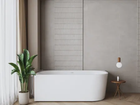 BORA R Ванна акриловая пристенная 1700*800*580, правая, белый