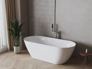 BISE (Бизе) Ванна акриловая отдельностоящая 1700*750*580, слив-перелив хром, белый (аналог ONDA 1700*750)