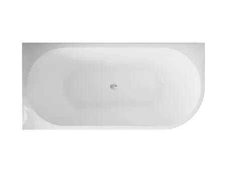 BORA R Ванна акриловая пристенная 1700*800*580, правая, белый