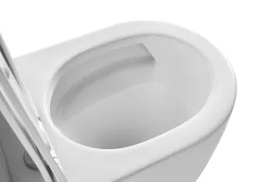 Унитаз-компакт Kerald ARC (Арки) безободковый, Торнадо 600*375*830 мм,с сиденьем микролифт дюропласт