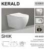 Унитаз подвесной Kerald ШИК безободковый, Торнадо, 480*360*360 мм, сиденье дюропласт, микролифт