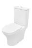 Унитаз-компакт Kerald ВИРГО безободковый Торнадо,665*350*830мм, сиденье дюропласт, микролифт (soft close) 