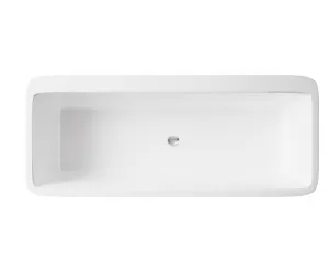 BRISE (Бриз) Ванна акриловая пристенная 1700*800*580, слив-перелив хром, белый