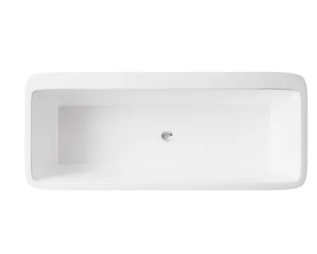 BRISE (Бриз) Ванна акриловая пристенная 1700*800*580, слив-перелив хром, белый