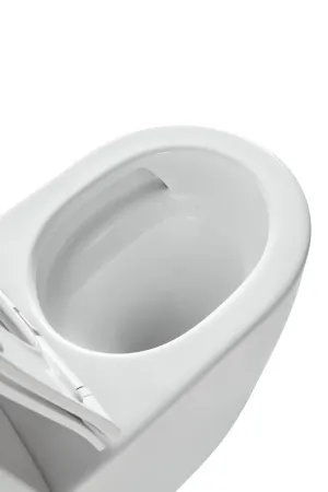 Унитаз-компакт Kerald THIRA (Тира) безободковый, Торнадо 595*360*710 мм,с сиденьем микролифт дюропласт