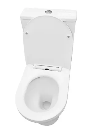 Унитаз-компакт Kerald АРИЕС безободковый, 640*370*800 мм, сиденье дюропласт, микролифт (soft close), бачок в комплекте