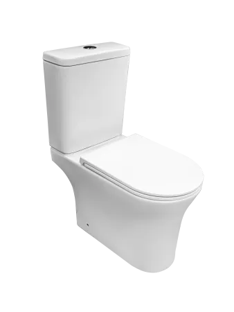 Унитаз-компакт Kerald LIBRA безободковый Торнадо,685*395*840 мм, сиденье микролифт,дюропласт (soft close) 