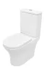 Унитаз-компакт Kerald ВИРГО безободковый Торнадо,665*350*830мм, сиденье дюропласт, микролифт (soft close) 