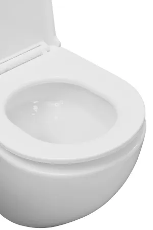 Унитаз подвесной Kerald AQUARIUS безободковый Торнадо 495*360*365,сиденье дюропласт, микролифт (soft close)