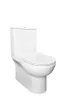 Унитаз-компакт Kerald АРИЕС безободковый, 640*370*800 мм, сиденье дюропласт, микролифт (soft close), бачок в комплекте