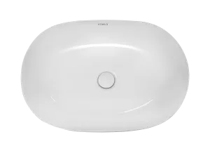 Раковина Kerald 600*415*140 мм накладная, белый 